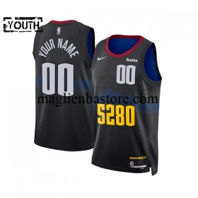 Maglia NBA Denver Nuggets Personalizzate 2023-2024 Nike City Edition Nero Swingman - Bambino